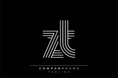 Yaratıcı ZT çizgileri harf logosu tasarımı. Çağdaş markalaşma için uygun doğrusal desenleri ve baş harfleri olan basit ve zarif bir soyut logo tasarımı. Monokromatik stil modern, şık bir cazibe katıyor ve profesyonelliği vurguluyor..