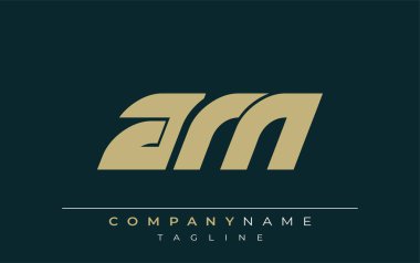 AM Sleek Geometrik Logo Tasarımı. Tarafsız renkler ve minimalist stil markalaşma ve kurumsal kimlik için uygun profesyonel ve çağdaş bir izlenim yaratır..