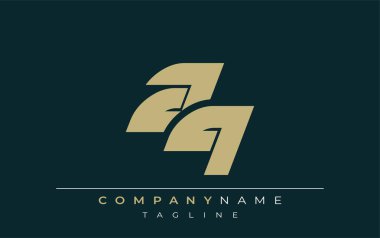 AQ Sleek Geometrik Logo Tasarımı. Tarafsız renkler ve minimalist stil markalaşma ve kurumsal kimlik için uygun profesyonel ve çağdaş bir izlenim yaratır..