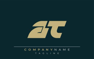 AT Sek Geometrik Logo Tasarımı. Tarafsız renkler ve minimalist stil markalaşma ve kurumsal kimlik için uygun profesyonel ve çağdaş bir izlenim yaratır..