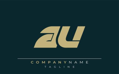 AU Sleek Geometrik Logo Tasarımı. Tarafsız renkler ve minimalist stil markalaşma ve kurumsal kimlik için uygun profesyonel ve çağdaş bir izlenim yaratır..