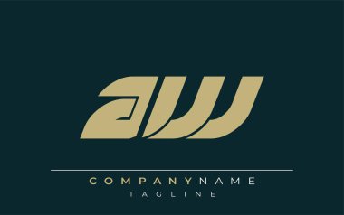 AW Sleek Geometrik Logo Tasarımı. Tarafsız renkler ve minimalist stil markalaşma ve kurumsal kimlik için uygun profesyonel ve çağdaş bir izlenim yaratır..