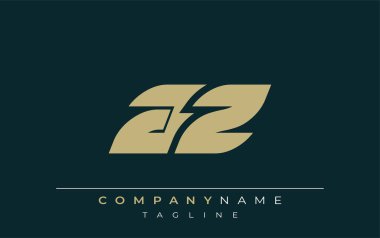 AZ Parlak Geometrik Logo Tasarımı. Tarafsız renkler ve minimalist stil markalaşma ve kurumsal kimlik için uygun profesyonel ve çağdaş bir izlenim yaratır..