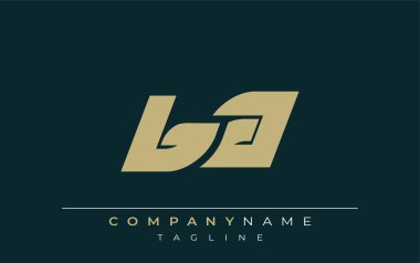 BA Parlak Geometrik Logo Tasarımı. Tarafsız renkler ve minimalist stil markalaşma ve kurumsal kimlik için uygun profesyonel ve çağdaş bir izlenim yaratır..