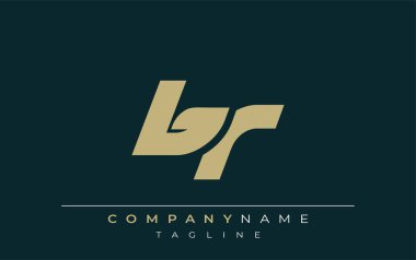 BR Sleek Geometrik Logo Tasarımı. Tarafsız renkler ve minimalist stil markalaşma ve kurumsal kimlik için uygun profesyonel ve çağdaş bir izlenim yaratır..