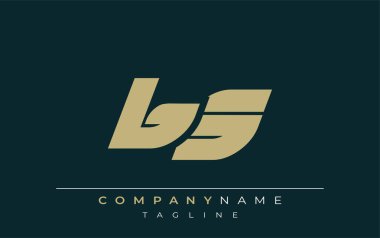 BS Parlak Geometrik Logo Tasarımı. Tarafsız renkler ve minimalist stil markalaşma ve kurumsal kimlik için uygun profesyonel ve çağdaş bir izlenim yaratır..