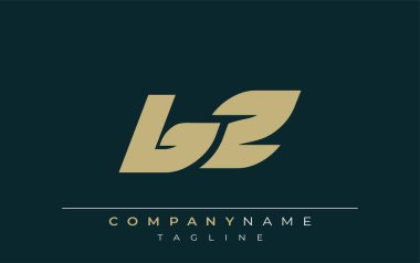 BZ Parlak Geometrik Logo Tasarımı. Tarafsız renkler ve minimalist stil markalaşma ve kurumsal kimlik için uygun profesyonel ve çağdaş bir izlenim yaratır..
