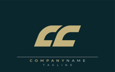 CC Sleek Geometrik Logo Tasarımı. Tarafsız renkler ve minimalist stil markalaşma ve kurumsal kimlik için uygun profesyonel ve çağdaş bir izlenim yaratır..