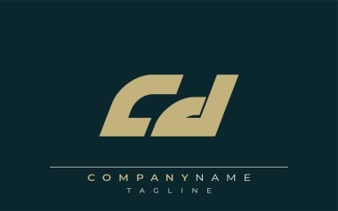 CD Sleek Geometrik Logo Tasarımı. Tarafsız renkler ve minimalist stil markalaşma ve kurumsal kimlik için uygun profesyonel ve çağdaş bir izlenim yaratır..