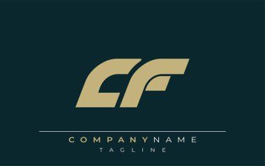 CF Sleek Geometrik Logo Tasarımı. Tarafsız renkler ve minimalist stil markalaşma ve kurumsal kimlik için uygun profesyonel ve çağdaş bir izlenim yaratır..