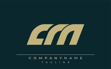 CM Sleek Geometrik Logo Tasarımı. Tarafsız renkler ve minimalist stil markalaşma ve kurumsal kimlik için uygun profesyonel ve çağdaş bir izlenim yaratır..
