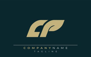 CP Sleek Geometrik Logo Tasarımı. Tarafsız renkler ve minimalist stil markalaşma ve kurumsal kimlik için uygun profesyonel ve çağdaş bir izlenim yaratır..