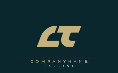 CT Sleek Geometrik Logo Tasarımı. Tarafsız renkler ve minimalist stil markalaşma ve kurumsal kimlik için uygun profesyonel ve çağdaş bir izlenim yaratır..