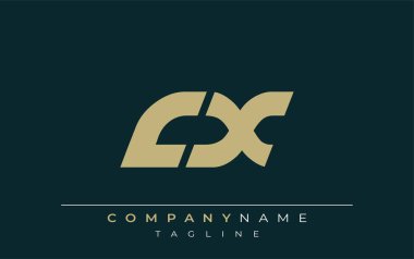 CX Sleek Geometrik Logo Tasarımı. Tarafsız renkler ve minimalist stil markalaşma ve kurumsal kimlik için uygun profesyonel ve çağdaş bir izlenim yaratır..