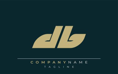 DB Sleek Geometrik Logo Tasarımı. Tarafsız renkler ve minimalist stil markalaşma ve kurumsal kimlik için uygun profesyonel ve çağdaş bir izlenim yaratır..
