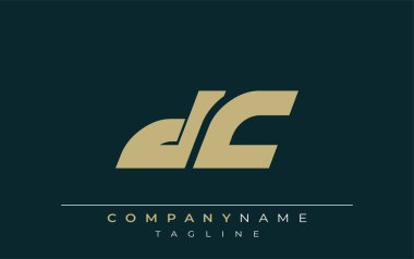 DC Sleek Geometrik Logo Tasarımı. Tarafsız renkler ve minimalist stil markalaşma ve kurumsal kimlik için uygun profesyonel ve çağdaş bir izlenim yaratır..