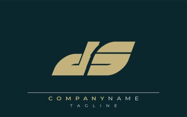 DS Sleek Geometric Logo Tasarımı. Tarafsız renkler ve minimalist stil markalaşma ve kurumsal kimlik için uygun profesyonel ve çağdaş bir izlenim yaratır..