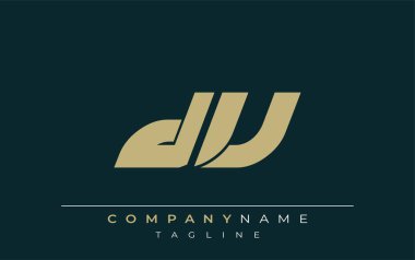 DV Sleek Geometrik Logo Tasarımı. Tarafsız renkler ve minimalist stil markalaşma ve kurumsal kimlik için uygun profesyonel ve çağdaş bir izlenim yaratır..