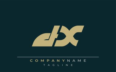 DX Sleek Geometrik Logo Tasarımı. Tarafsız renkler ve minimalist stil markalaşma ve kurumsal kimlik için uygun profesyonel ve çağdaş bir izlenim yaratır..