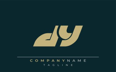 DY Sleek Geometrik Logo Tasarımı. Tarafsız renkler ve minimalist stil markalaşma ve kurumsal kimlik için uygun profesyonel ve çağdaş bir izlenim yaratır..