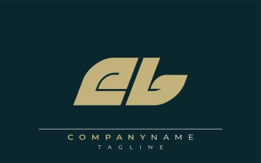 EB Sleek Geometrik Logo Tasarımı. Tarafsız renkler ve minimalist stil markalaşma ve kurumsal kimlik için uygun profesyonel ve çağdaş bir izlenim yaratır..
