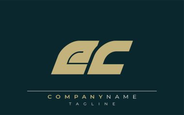 EC Sleek Geometric Logo Tasarımı. Tarafsız renkler ve minimalist stil markalaşma ve kurumsal kimlik için uygun profesyonel ve çağdaş bir izlenim yaratır..