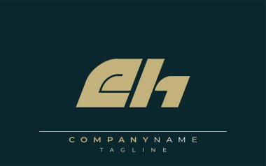 EH Sleek Geometrik Logo Tasarımı. Tarafsız renkler ve minimalist stil markalaşma ve kurumsal kimlik için uygun profesyonel ve çağdaş bir izlenim yaratır..
