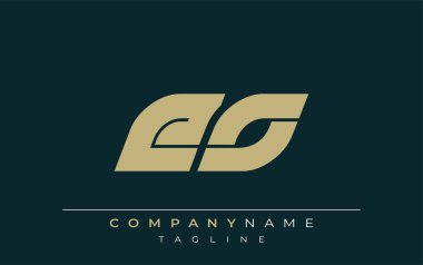EO Parlak Geometrik Logo Tasarımı. Tarafsız renkler ve minimalist stil markalaşma ve kurumsal kimlik için uygun profesyonel ve çağdaş bir izlenim yaratır..