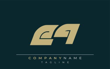 EQ Parlak Geometrik Logo Tasarımı. Tarafsız renkler ve minimalist stil markalaşma ve kurumsal kimlik için uygun profesyonel ve çağdaş bir izlenim yaratır..