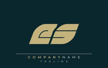 ES Sek Geometrik Logo Tasarımı. Tarafsız renkler ve minimalist stil markalaşma ve kurumsal kimlik için uygun profesyonel ve çağdaş bir izlenim yaratır..