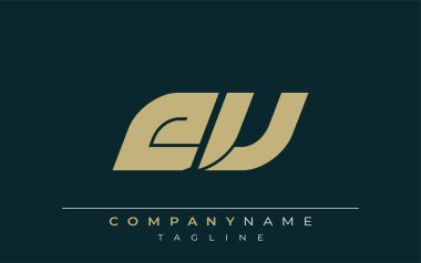 EV Sleek Geometrik Logo Tasarımı. Tarafsız renkler ve minimalist stil markalaşma ve kurumsal kimlik için uygun profesyonel ve çağdaş bir izlenim yaratır..