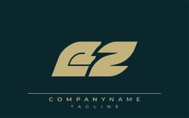 EZ Parlak Geometrik Logo Tasarımı. Tarafsız renkler ve minimalist stil markalaşma ve kurumsal kimlik için uygun profesyonel ve çağdaş bir izlenim yaratır..