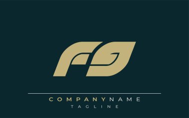 FG Sleek Geometrik Logo Tasarımı. Tarafsız renkler ve minimalist stil markalaşma ve kurumsal kimlik için uygun profesyonel ve çağdaş bir izlenim yaratır..