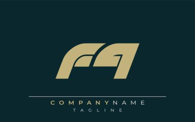 FQ Sleek Geometrik Logo Tasarımı. Tarafsız renkler ve minimalist stil markalaşma ve kurumsal kimlik için uygun profesyonel ve çağdaş bir izlenim yaratır..