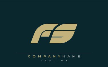 FS Sleek Geometrik Logo Tasarımı. Tarafsız renkler ve minimalist stil markalaşma ve kurumsal kimlik için uygun profesyonel ve çağdaş bir izlenim yaratır..