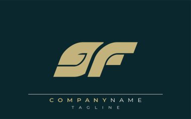 GF Sleek Geometrik Logo Tasarımı. Tarafsız renkler ve minimalist stil markalaşma ve kurumsal kimlik için uygun profesyonel ve çağdaş bir izlenim yaratır..