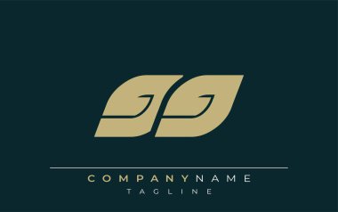 GG Sleek Geometrik Logo Tasarımı. Tarafsız renkler ve minimalist stil markalaşma ve kurumsal kimlik için uygun profesyonel ve çağdaş bir izlenim yaratır..