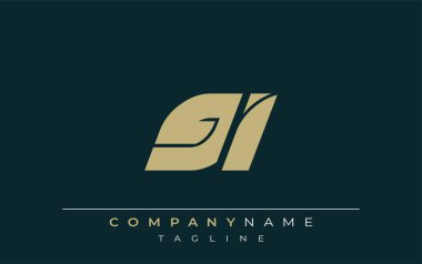 GI Sleek Geometrik Logo Tasarımı. Tarafsız renkler ve minimalist stil markalaşma ve kurumsal kimlik için uygun profesyonel ve çağdaş bir izlenim yaratır..