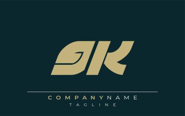 GK Sleek Geometrik Logo Tasarımı. Tarafsız renkler ve minimalist stil markalaşma ve kurumsal kimlik için uygun profesyonel ve çağdaş bir izlenim yaratır..