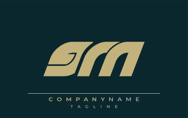 GM Parlak Geometrik Logo Tasarımı. Tarafsız renkler ve minimalist stil markalaşma ve kurumsal kimlik için uygun profesyonel ve çağdaş bir izlenim yaratır..