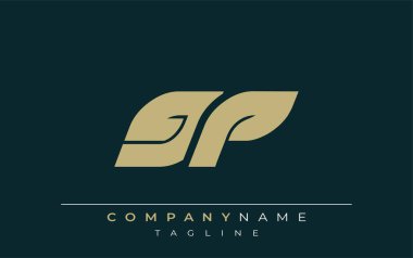 GP Sleek Geometrik Logo Tasarımı. Tarafsız renkler ve minimalist stil markalaşma ve kurumsal kimlik için uygun profesyonel ve çağdaş bir izlenim yaratır..