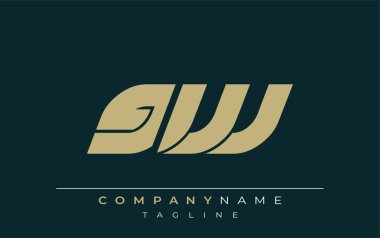 GW Sleek Geometrik Logo Tasarımı. Tarafsız renkler ve minimalist stil markalaşma ve kurumsal kimlik için uygun profesyonel ve çağdaş bir izlenim yaratır..