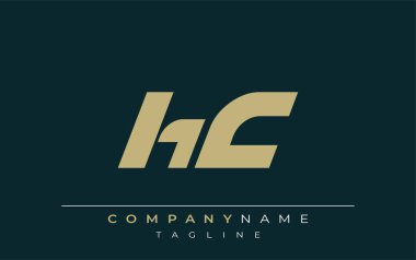 HC Sleek Geometrik Logo Tasarımı. Tarafsız renkler ve minimalist stil markalaşma ve kurumsal kimlik için uygun profesyonel ve çağdaş bir izlenim yaratır..
