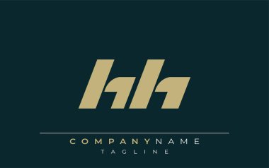 HH Sleek Geometrik Logo Tasarımı. Tarafsız renkler ve minimalist stil markalaşma ve kurumsal kimlik için uygun profesyonel ve çağdaş bir izlenim yaratır..