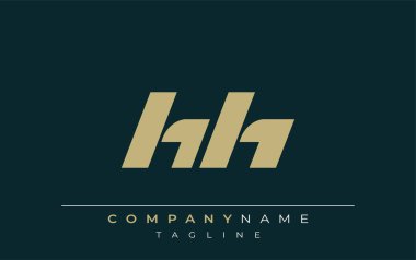 HH Sleek Geometrik Logo Tasarımı. Tarafsız renkler ve minimalist stil markalaşma ve kurumsal kimlik için uygun profesyonel ve çağdaş bir izlenim yaratır..