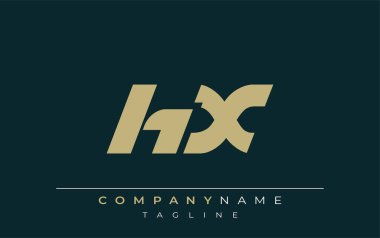 HX Sleek Geometrik Logo Tasarımı. Tarafsız renkler ve minimalist stil markalaşma ve kurumsal kimlik için uygun profesyonel ve çağdaş bir izlenim yaratır..