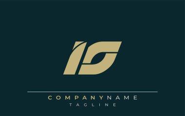 IO Parlak Geometrik Logo Tasarımı. Tarafsız renkler ve minimalist stil markalaşma ve kurumsal kimlik için uygun profesyonel ve çağdaş bir izlenim yaratır..