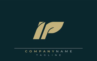 IP Sleek Geometrik Logo Tasarımı. Tarafsız renkler ve minimalist stil markalaşma ve kurumsal kimlik için uygun profesyonel ve çağdaş bir izlenim yaratır..