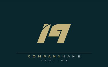 IQ Parlak Geometrik Logo Tasarımı. Tarafsız renkler ve minimalist stil markalaşma ve kurumsal kimlik için uygun profesyonel ve çağdaş bir izlenim yaratır..