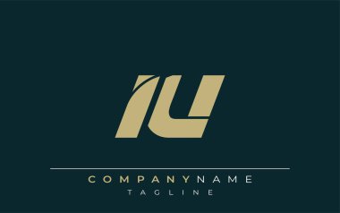 IU Sleek Geometrik Logo Tasarımı. Tarafsız renkler ve minimalist stil markalaşma ve kurumsal kimlik için uygun profesyonel ve çağdaş bir izlenim yaratır..